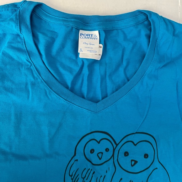 Good mood owls design women’s shirt, gift size L - Picture 9 of 11